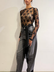 Haveone - Body in pizzo con fascia nera