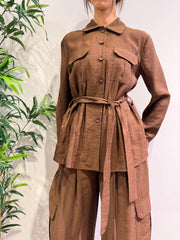 Motel - Completo camicia e pantalone cargo moro