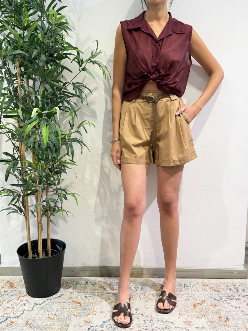 Haveone - Camicia giro manica bordeaux