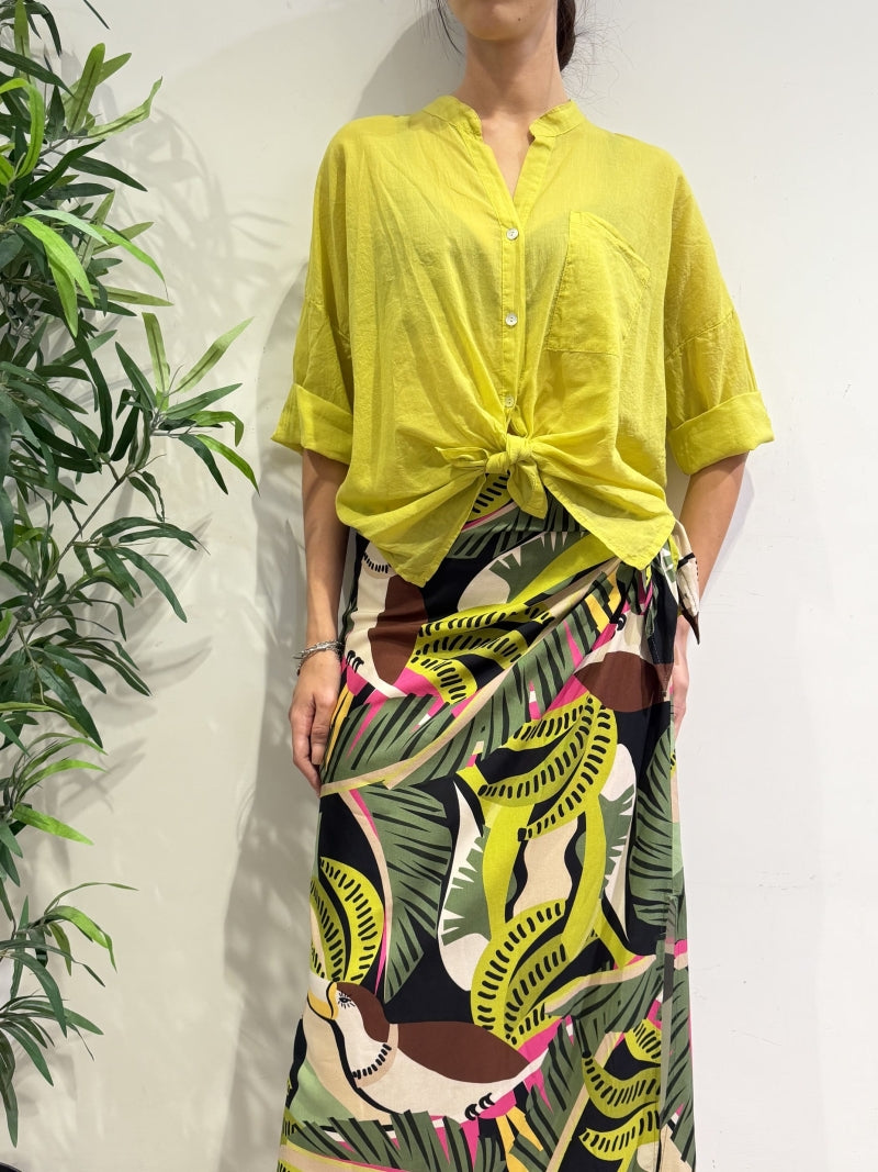 Motel - Camicia in mussola lime
