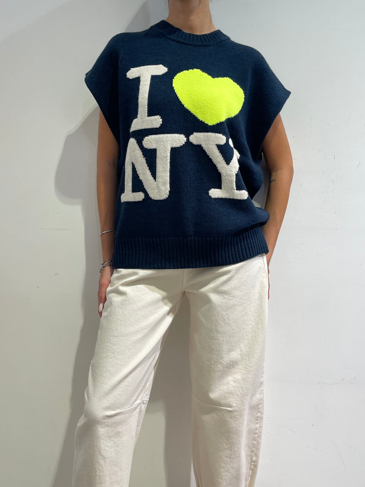 Motel - Gilet con cuore - blu