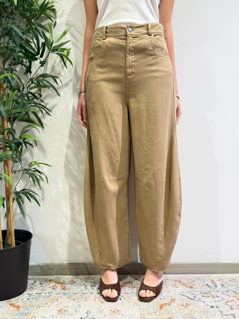 Dixie - Pantalone balloon beige