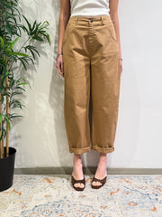 Motel - Pantalone barrel cammello