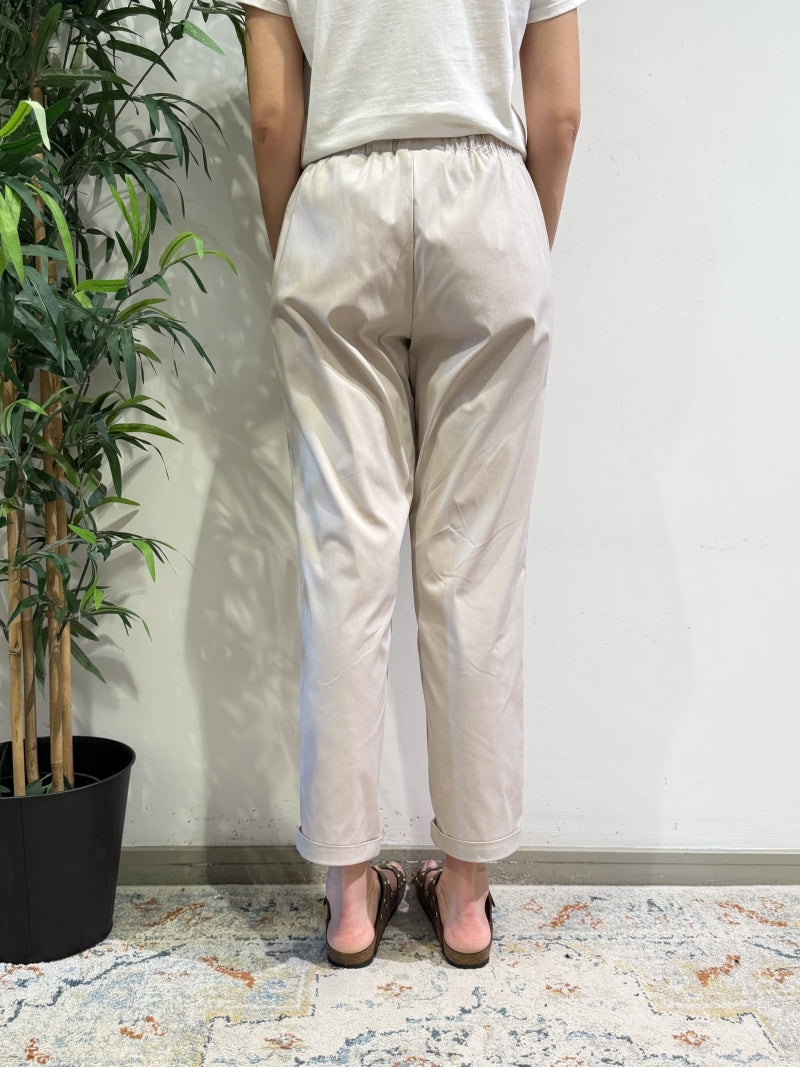 Vicolo - Pantalone in popeline beige