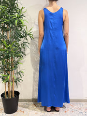 Motel - Vestito vogatore in satin blu