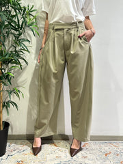 Dixie - Pantalone con pinces salvia