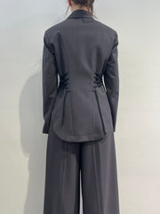 Vicolo - Giacca con stringhe ai lati grigio