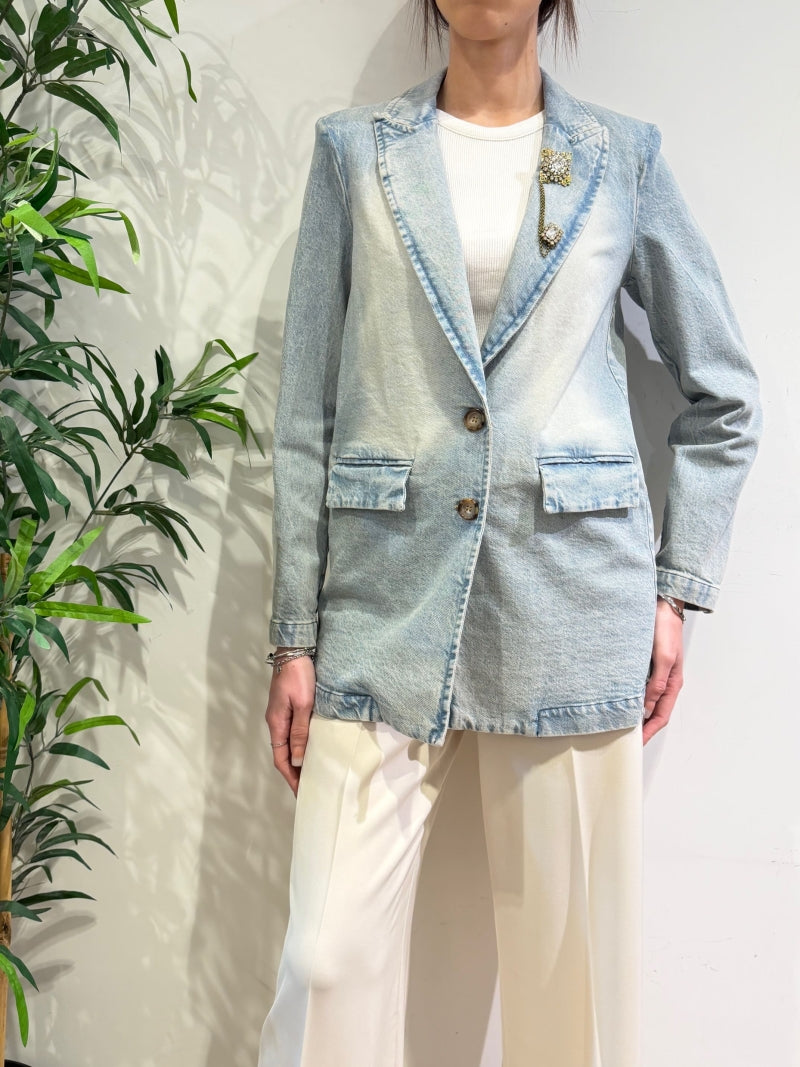 Motel - Giacca jeans in denim chiara