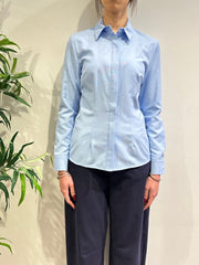 Dixie - Camicia slim fit oxford celeste