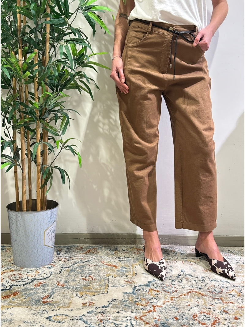 Vicolo - Pantalone balloon tabacco