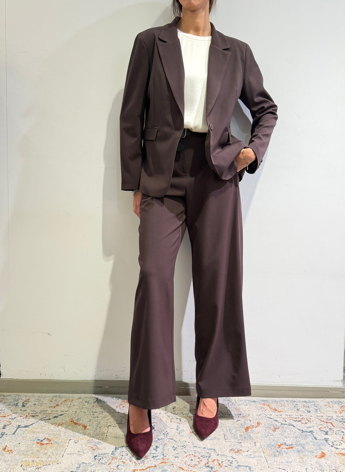Motel - Pantalone con elastico dietro moro