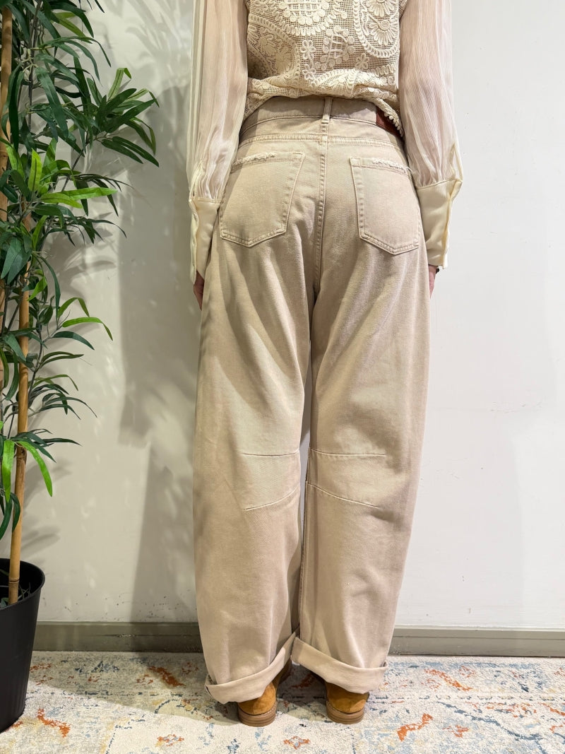 Tensione In - Jeans barrel beige