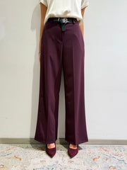 Motel - Pantalone con elastico dietro bordeaux
