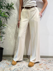 Motel - Pantalone con elastico dietro panna