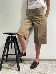 Vicolo - bermuda in jeans tabacco
