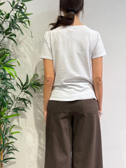 Le Streghe - T-Shirt bassotti e perle bianco