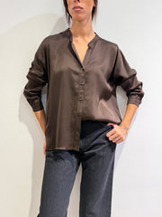 Motel - Camicia in satin moro