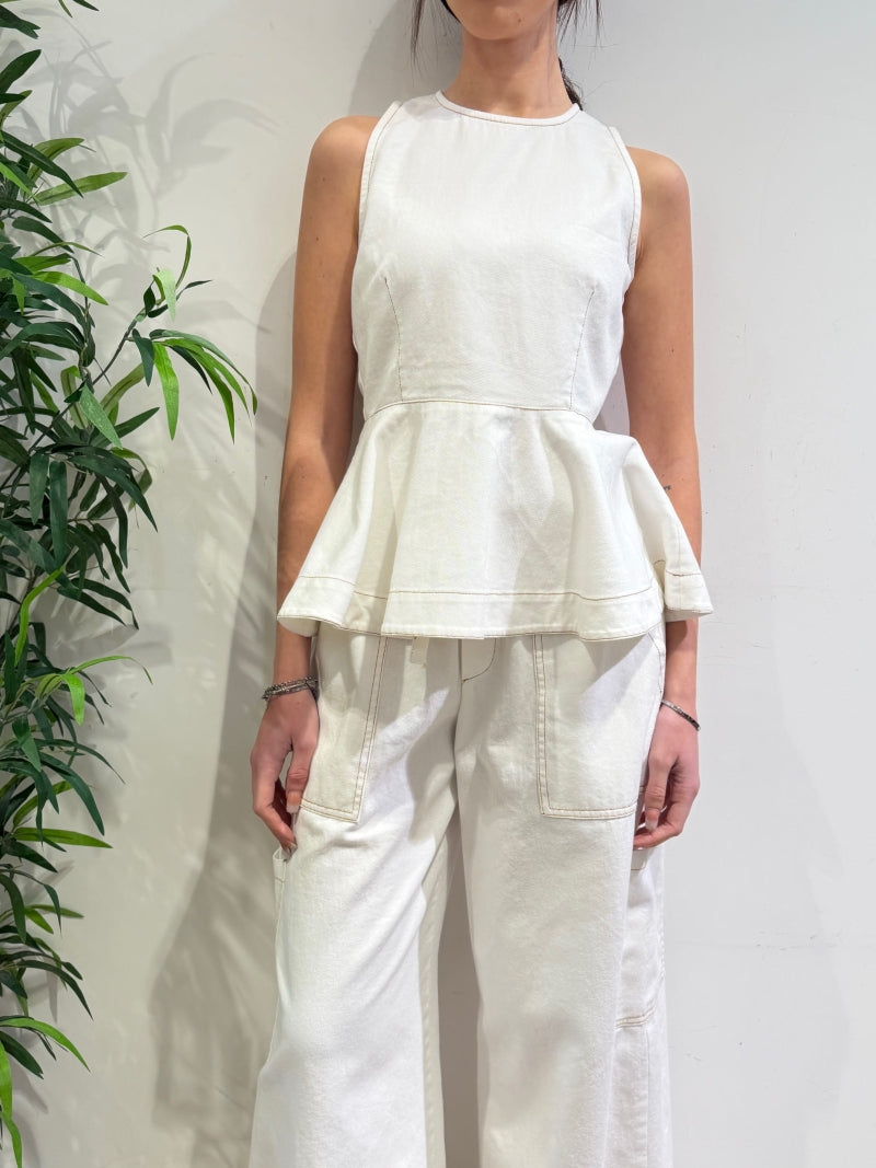 Tensione In - Top sfiancato bianco