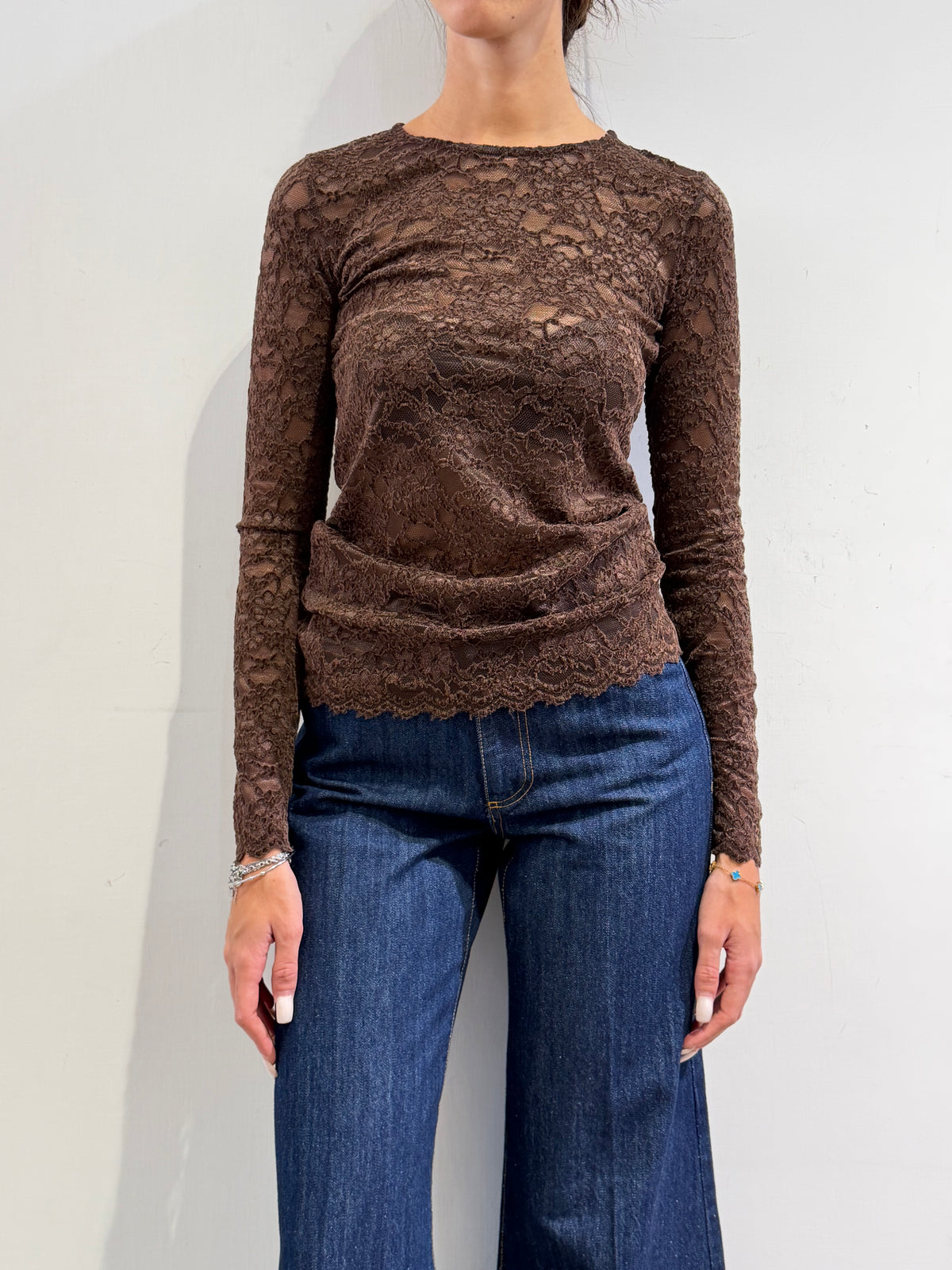 Vicolo - Maglia in pizzo moro