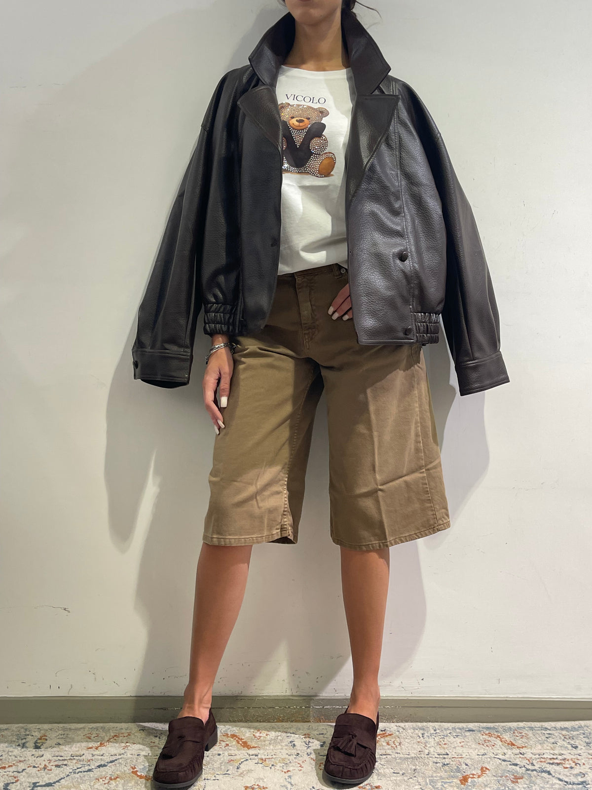 Vicolo - T-shirt bianca con orsetto