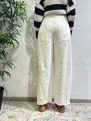 Dixie - Pantalone balloon cargo panna