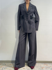 Vicolo - Giacca con stringhe ai lati grigio