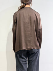Motel - Camicia in satin moro