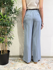 Motel - Pantalone con elastico dietro celeste
