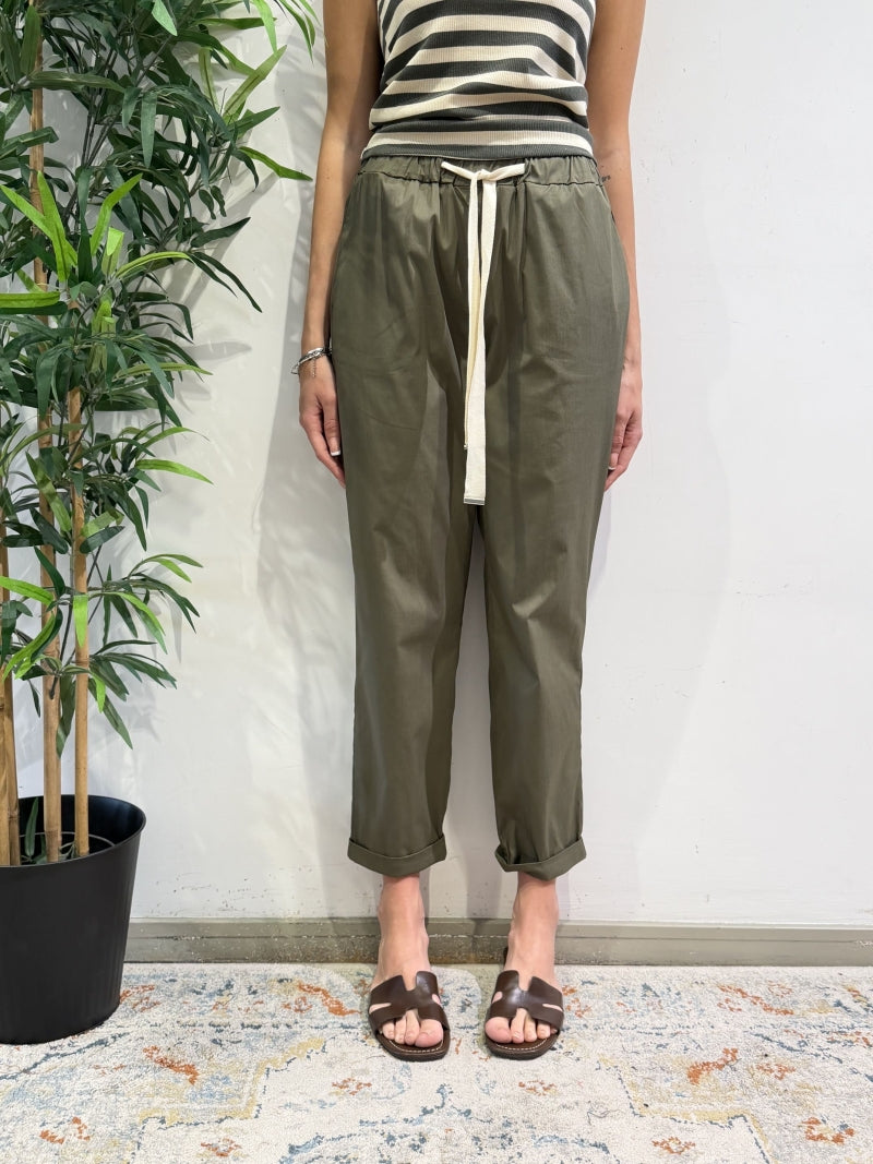 Vicolo - Pantalone in popeline militare