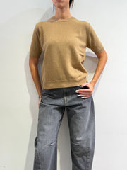 Haveone - Maglia mezza manica cammello