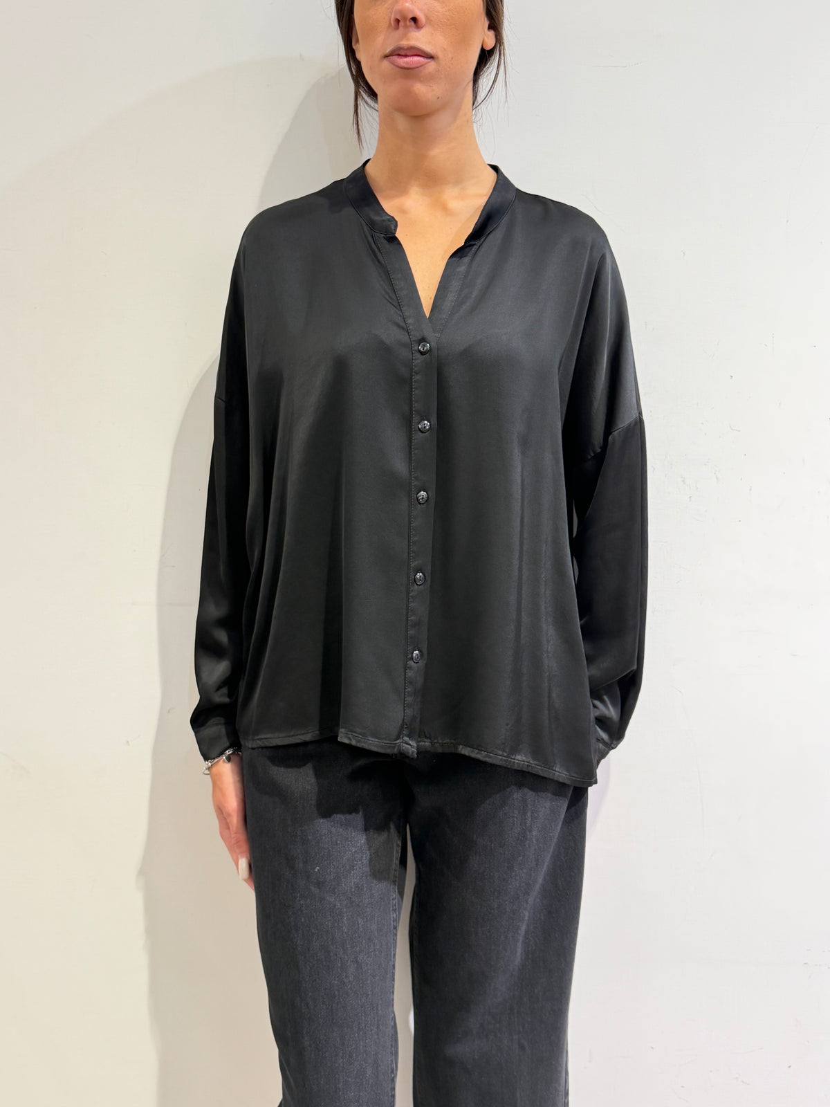 Motel - Camicia in satin mera