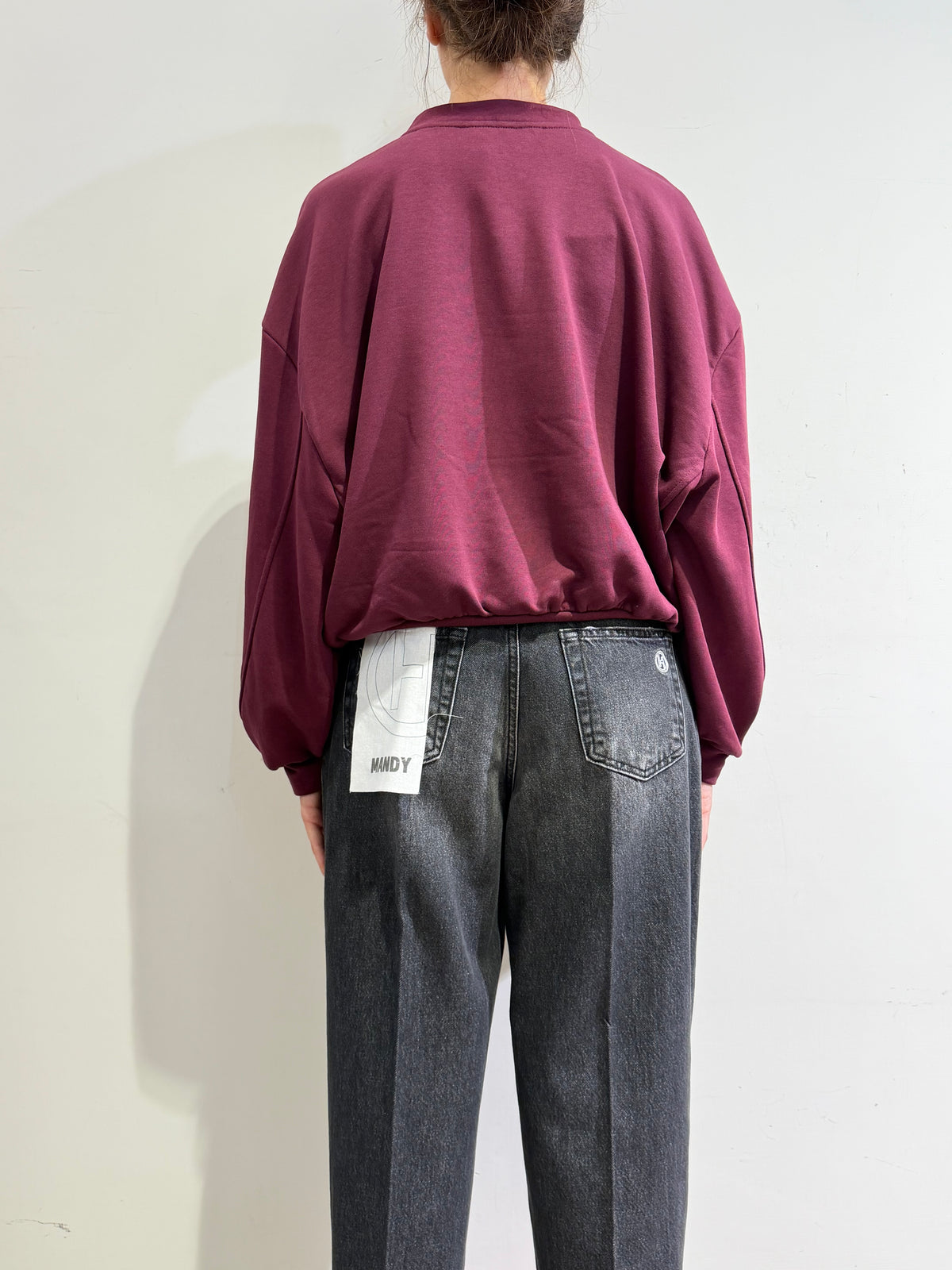 Haveone - Felpa con stampa bordeaux
