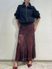 Kontatto - Cardigan con cerniera blu