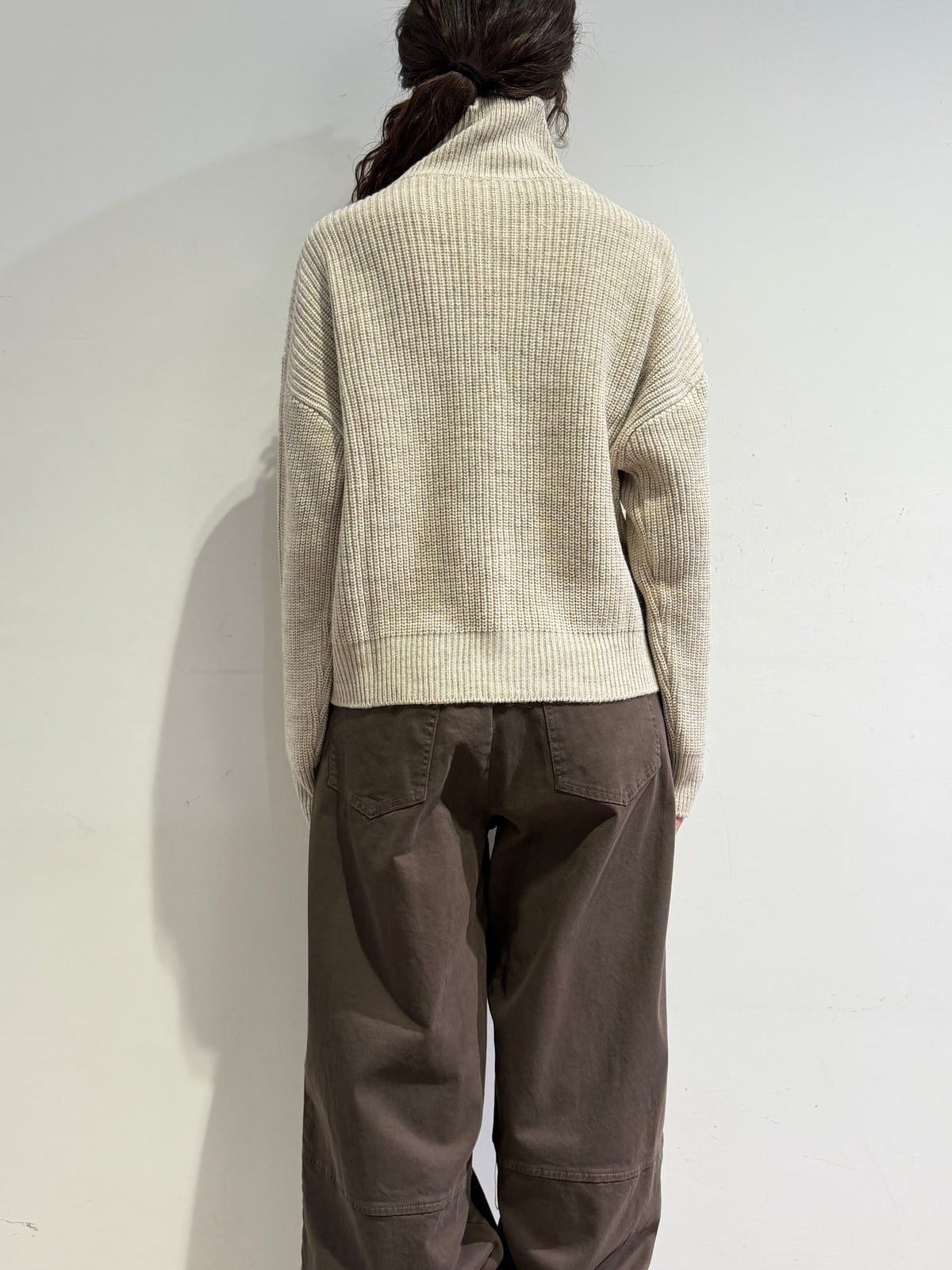 Vicolo - Cardigan con zip beige