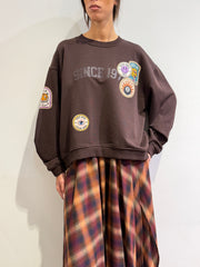 Vicolo - Felpa over con patch mori