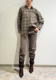 Dixie - Camicia a quadri con borchie militare
