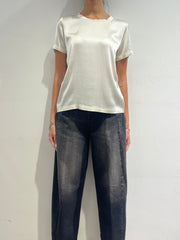 Vicolo - T-shirt satin avorio