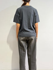 Vicolo - T-Shirt over stampa aquila piombo