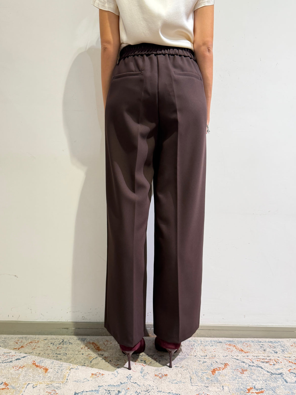 Motel - Pantalone gamba dritta moro