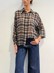Motel - Camicia check beige