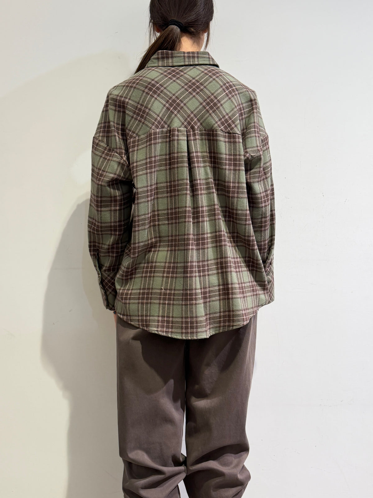 Dixie - Camicia a quadri con borchie militare