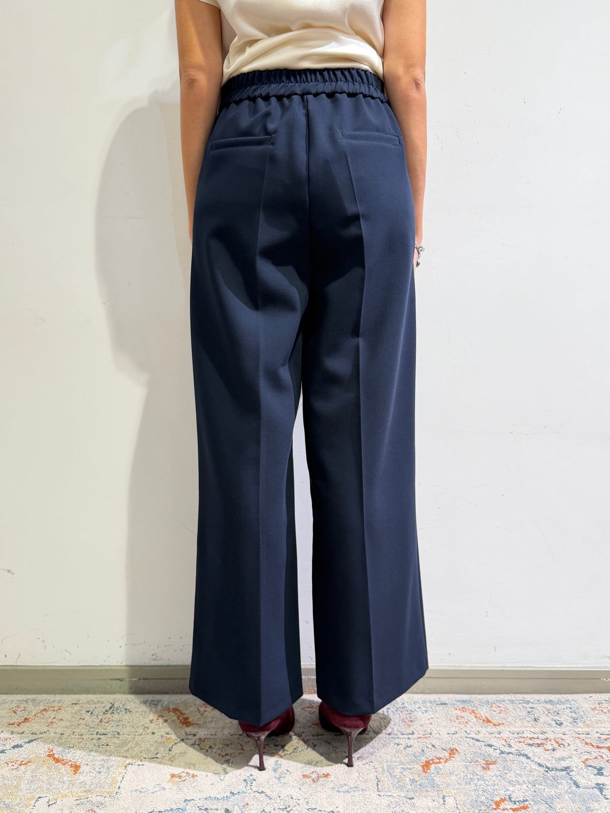 Motel - Pantalone gamba dritta blu