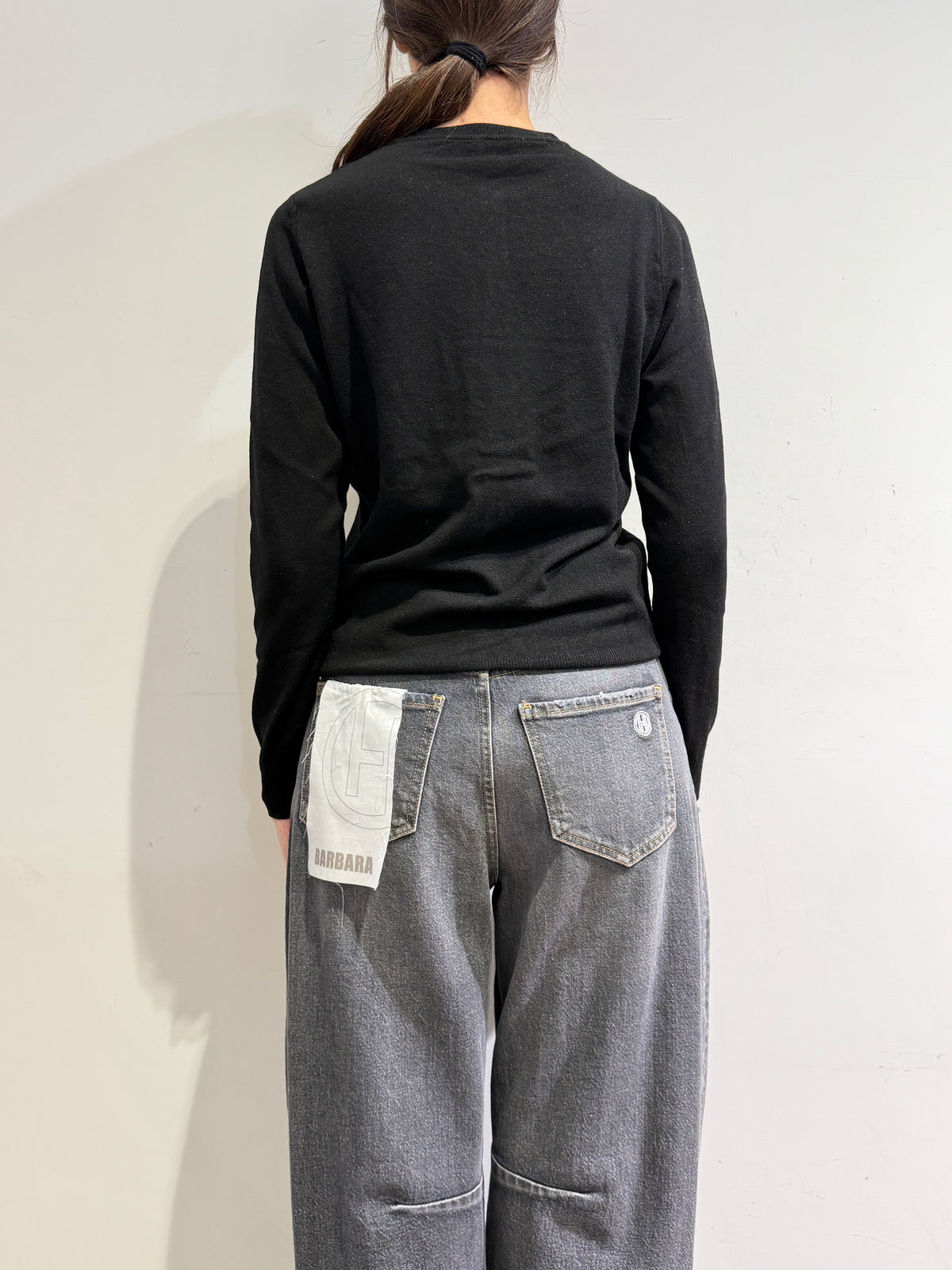 Haveone - Cardigan golfino nero