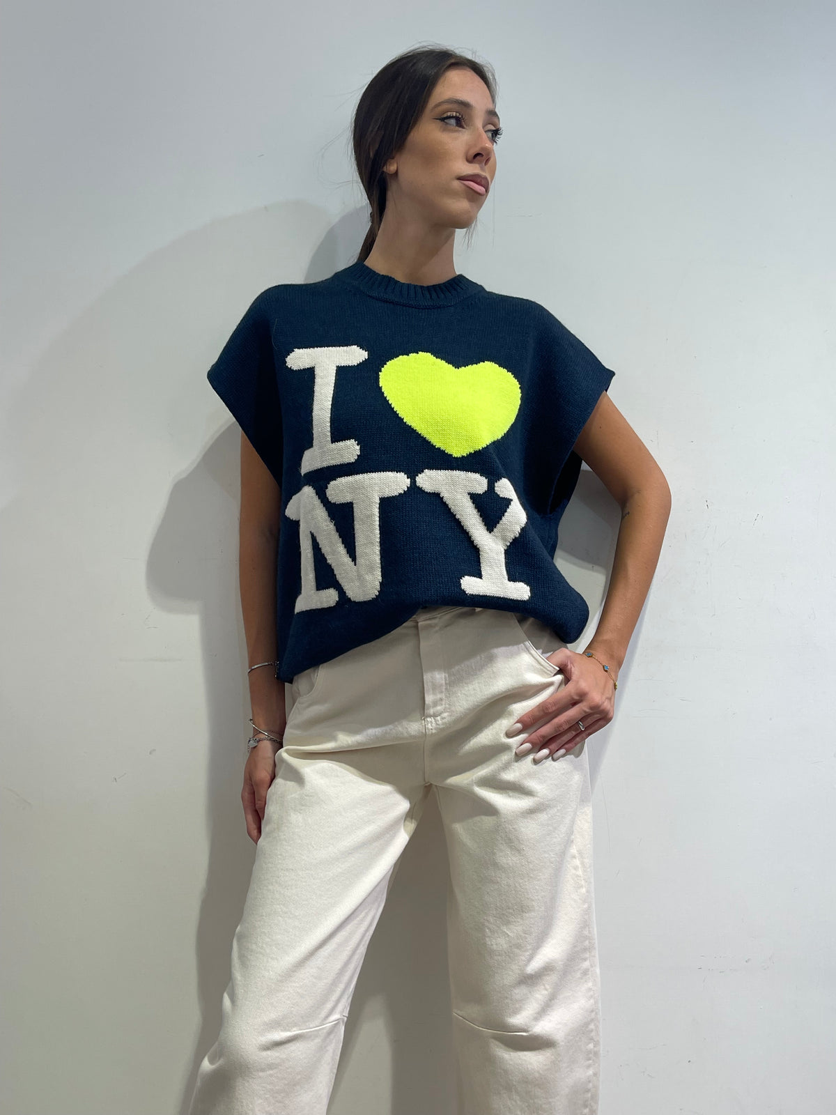Motel - Gilet con cuore - blu