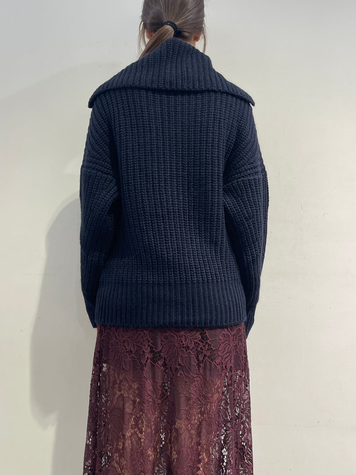 Kontatto - Cardigan con cerniera blu