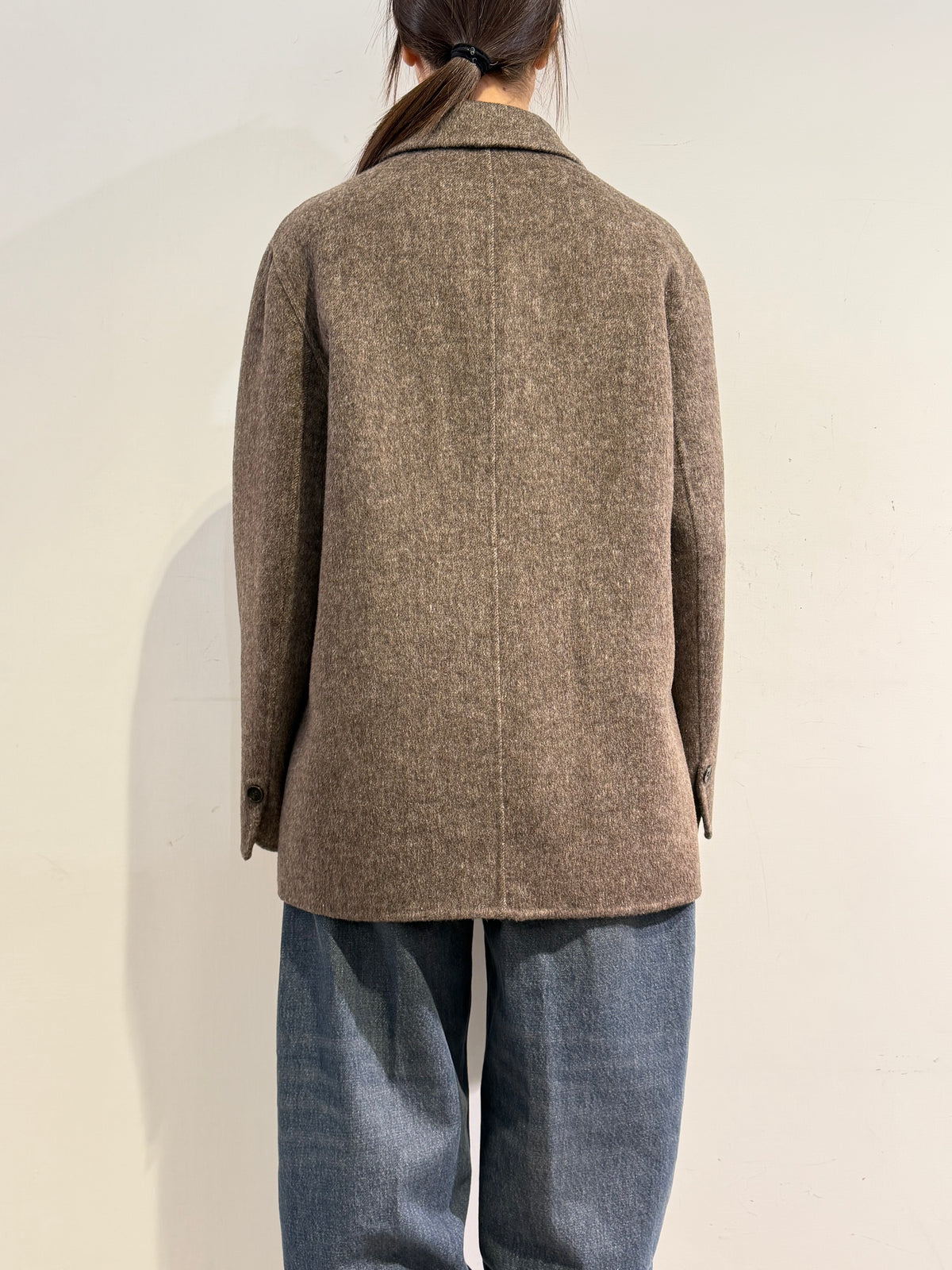 Vicolo - Giacca cappotto doppio petto fango