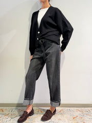 Haveone - Cardigan tre bottoni nero
