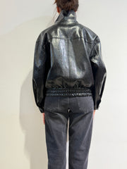Tensione In - Bomber ecopelle nero