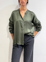 Motel - Camicia in satin militare