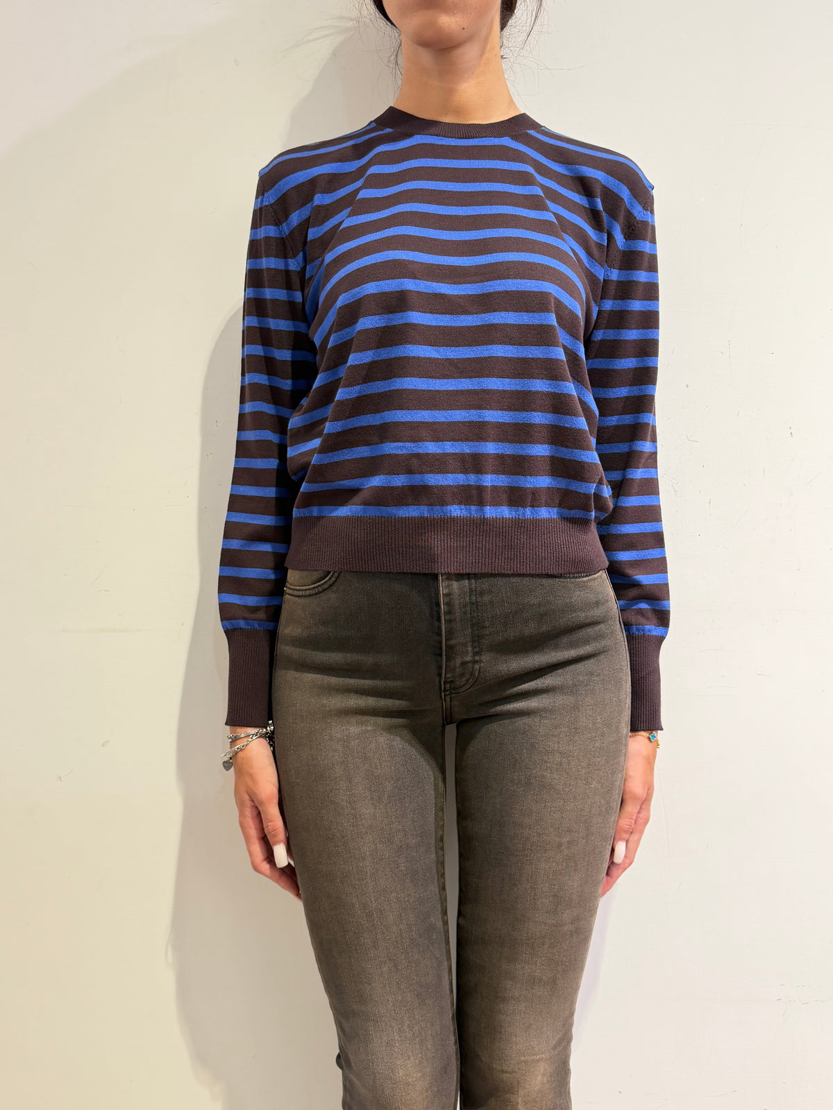 Tensione In - Maglia righe moro e blu